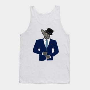 Handsome man Gentleman cat Tank Top